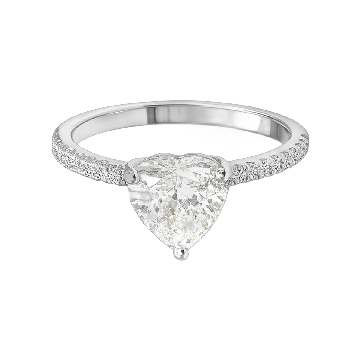 1.51 CT 心形戒指 -1.73 CTS,R24R,总重量 - 2.67 克