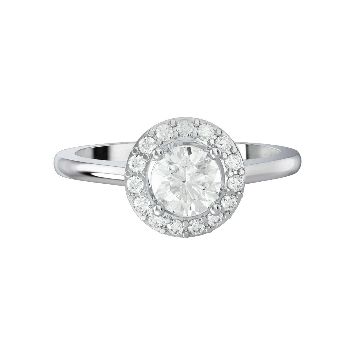 30 PTR RD RING- HRD- E-G/VVS-SI 0.41 قيراط- 82430R، الوزن الإجمالي - 2.47 جرام