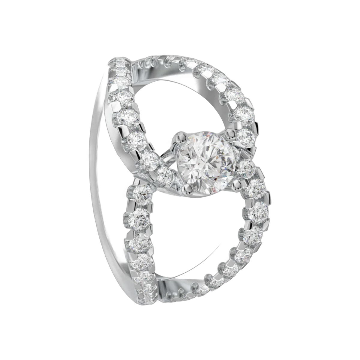 50 Pointer Ring -1,13 ct- HRD-F-G/SI 775R, Gesamtgewicht - 4,70 g