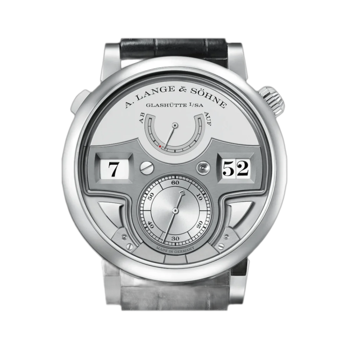 A. Lange & Söhne Zeitwerk 147.025F Minutenrepetition Platin 44mm Graues Zifferblatt Herrenuhr