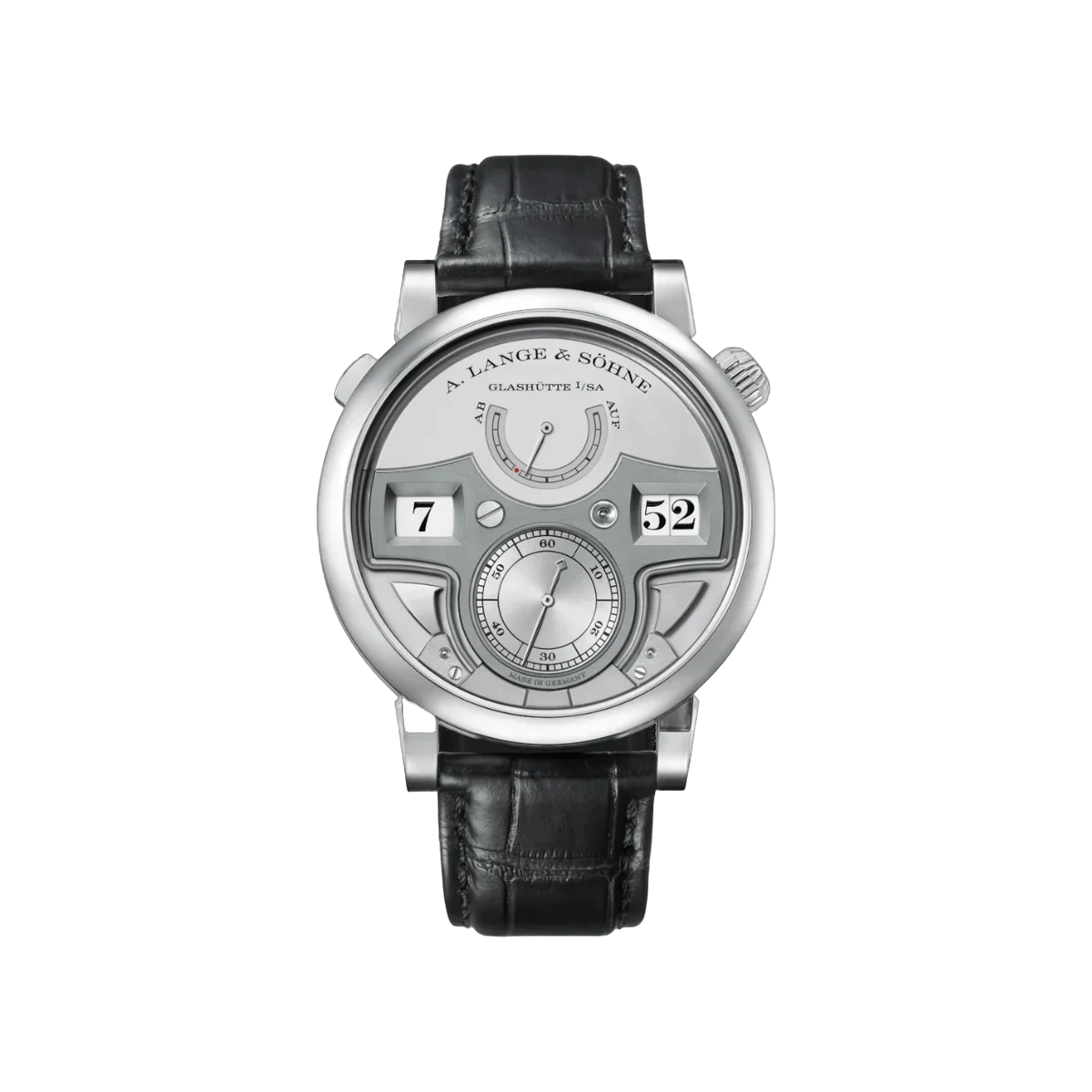 A. Lange & Söhne Zeitwerk 147.025F Minutenrepetition Platin 44mm Graues Zifferblatt Herrenuhr