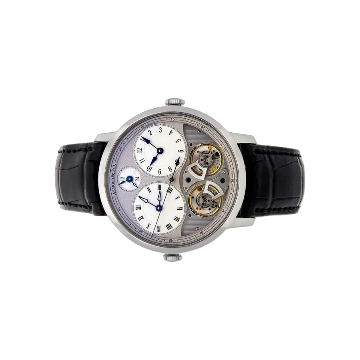 Arnold & Son DBG Equation GMT 1DGAS.S01A.C121S Herrenuhr aus Edelstahl, 44 mm, graues Zifferblatt
