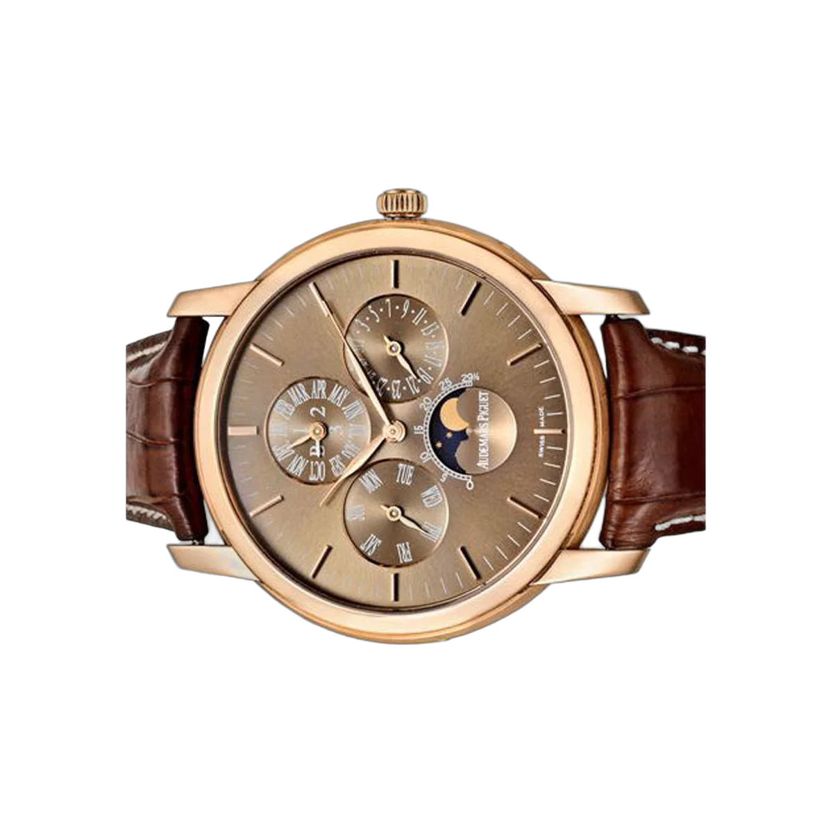 爱彼 Jules Audemars 26390OR.OO.D093CR.01 万年历 18Kt 玫瑰金 41 毫米棕色表盘男士手表