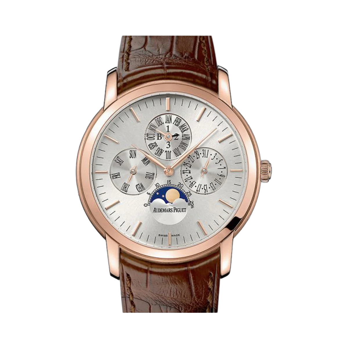 Audemars Piguet Jules Audemars Perpetual Calendar 26390OR.OO.D088CR.01 41Mm 18Kt Rose Gold Men's Watch