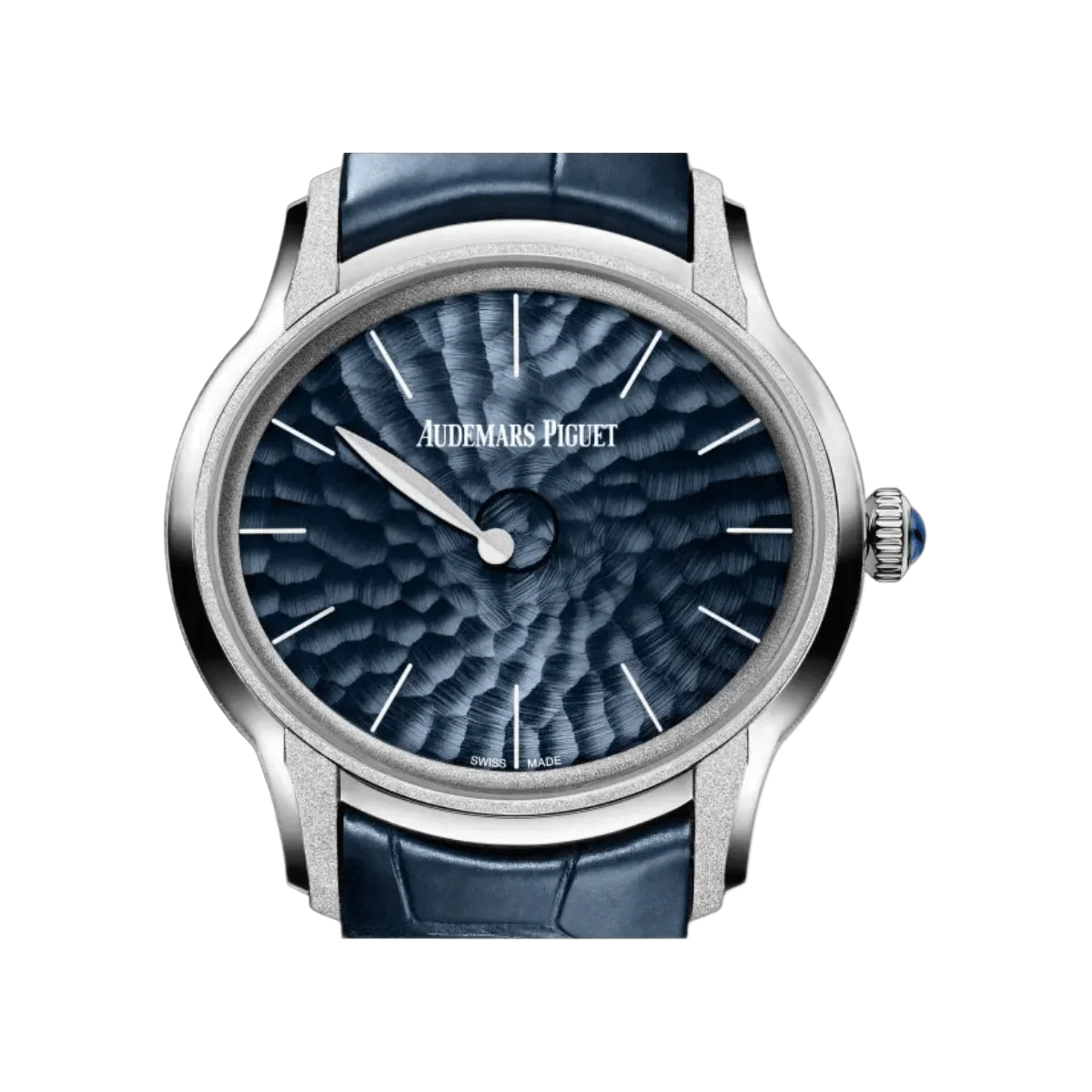Audemars Piguet Millenary 77266BC.GG.A326CR.01 Frosted Gold Philosophique 39.5mm Blue Dial Womens Watch