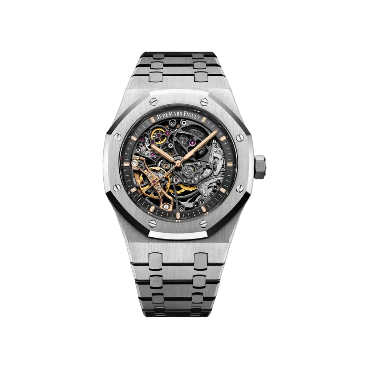 爱彼 Royal Oak 15407St.OO.1220St.01 双摆轮镂空表盘
