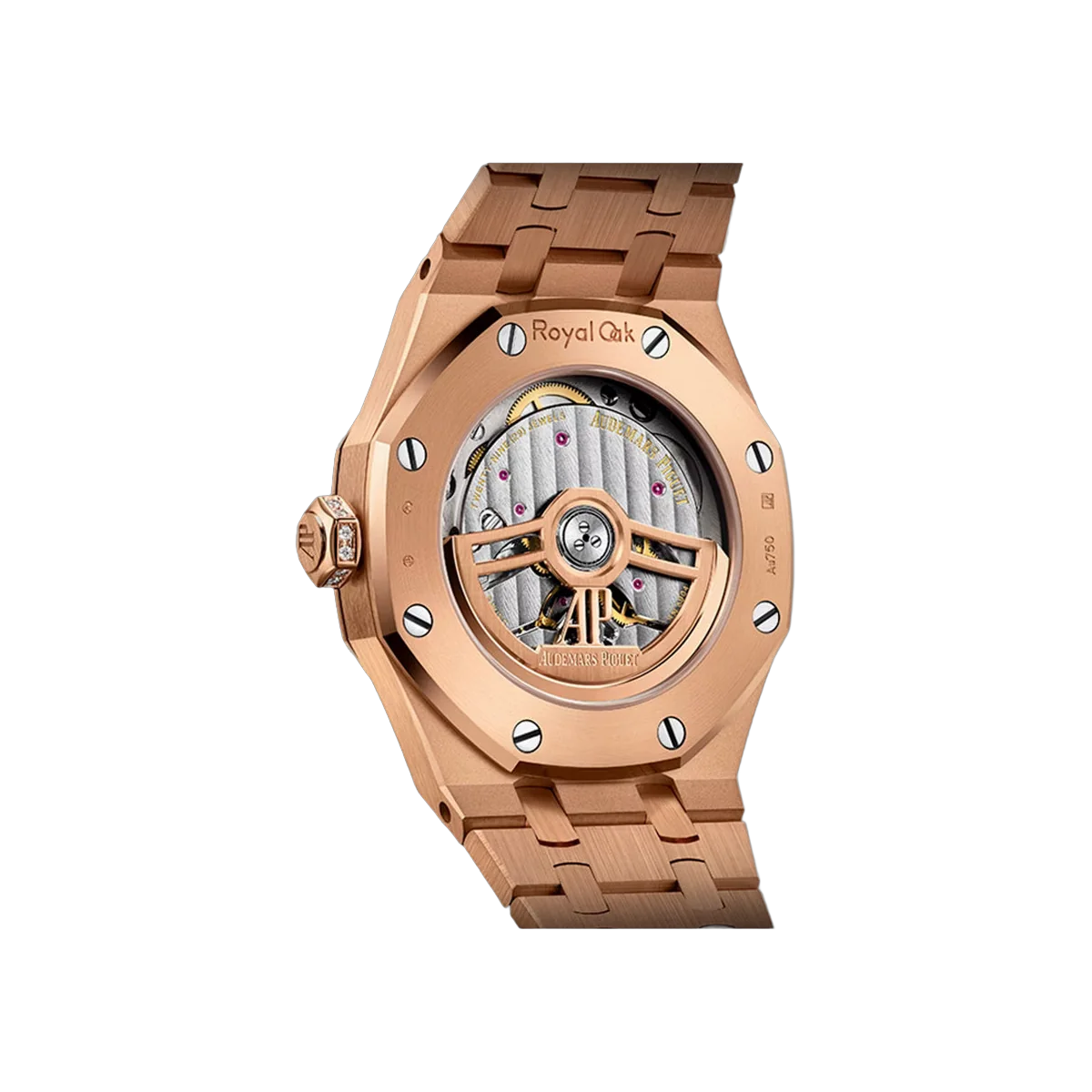 Audemars Piguet Royal Oak 15552OR.ZZ.1358OR.01 Rose Gold with Pave Diamonds 37mm Pave Diamond Dial Ladies Watch