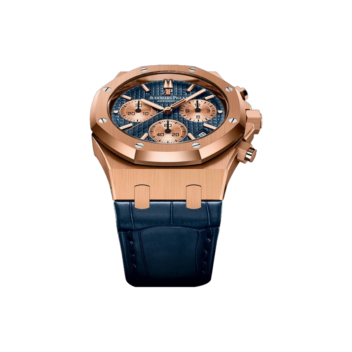 Audemars Piguet Royal Oak 26239OR.OO.D315CR.01 Selfwinding Chronograph Rose Gold 41mm Blue Dial