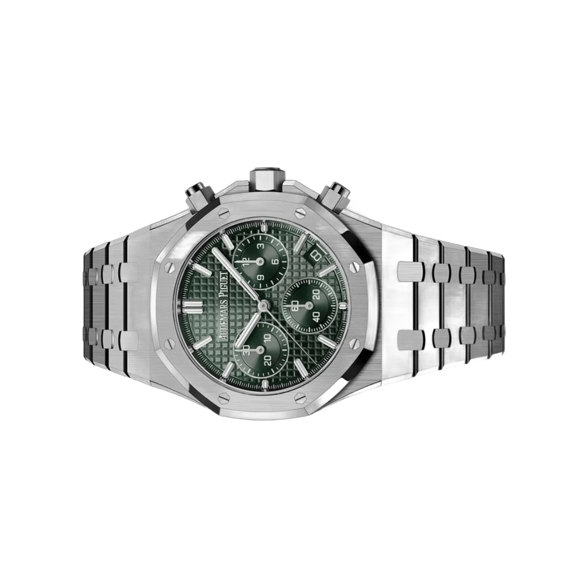 Audemars Piguet Royal Oak 26240ST.OO.1320ST.08 Chronograph Stahl Grünes Zifferblatt 41mm Herrenuhr