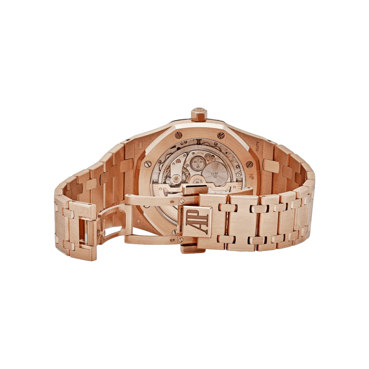Audemars Piguet Royal Oak Jumbo Extra-Thin 15202OR.OO.1240OR.01 18K Rose Gold 39mm Blue Dial Men's Watch