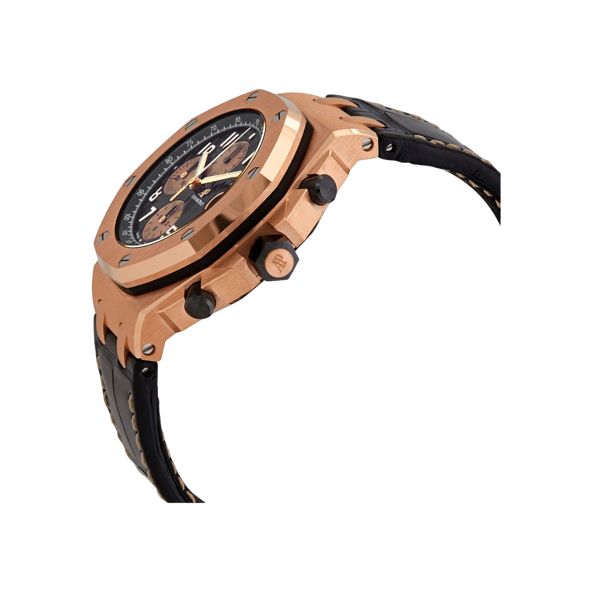 Audemars Piguet Royal Oak Offshore 26470OR.OO.A002CR.02 Chronograph Rotgold Schwarzes Mega Tapisserie Zifferblatt 42mm Herrenuhr