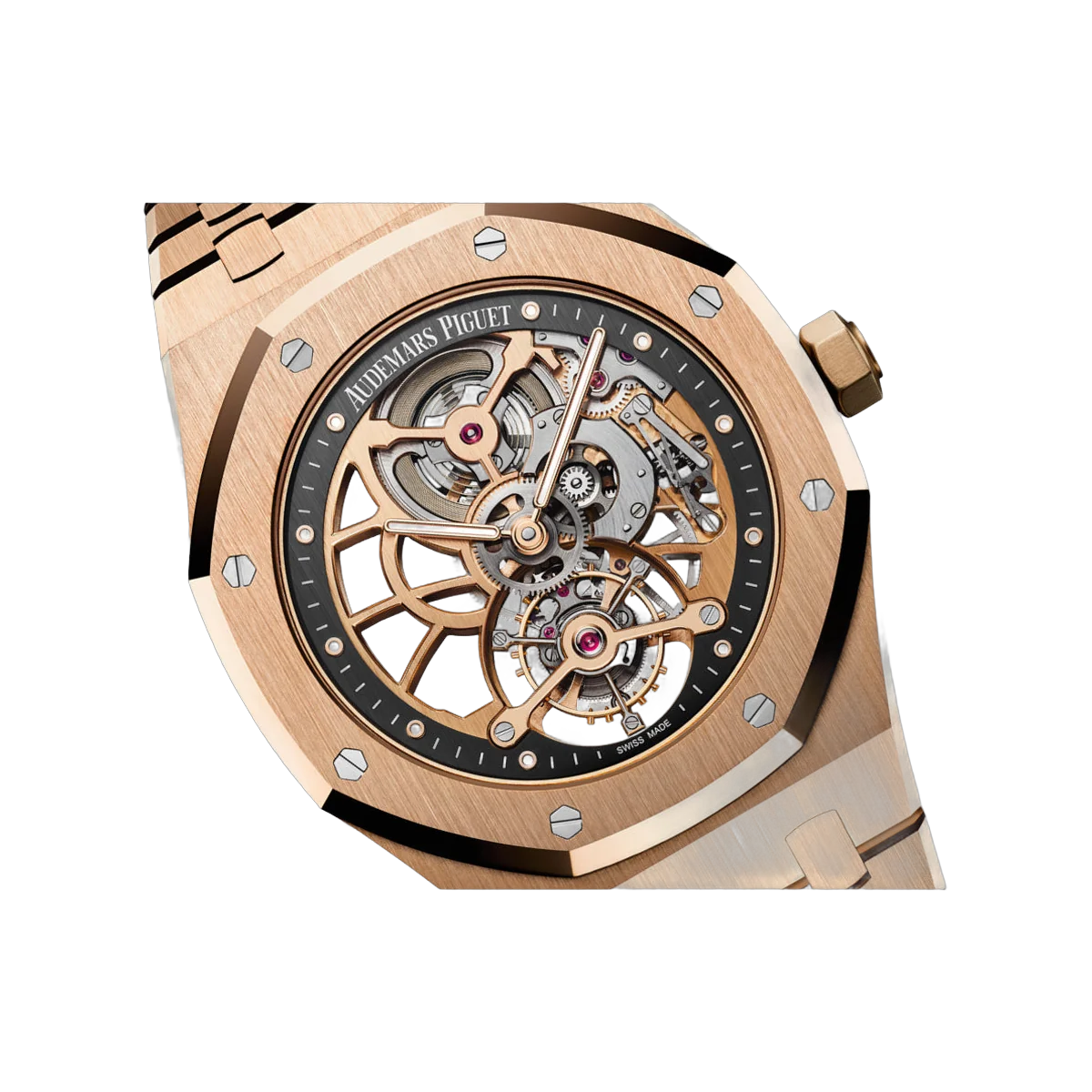 Audemars Piguet Royal Oak Tourbillon Extra-Thin Openworked 26518OR.OO.1220OR.01 Skelett Rotgold 41mm Handaufzug