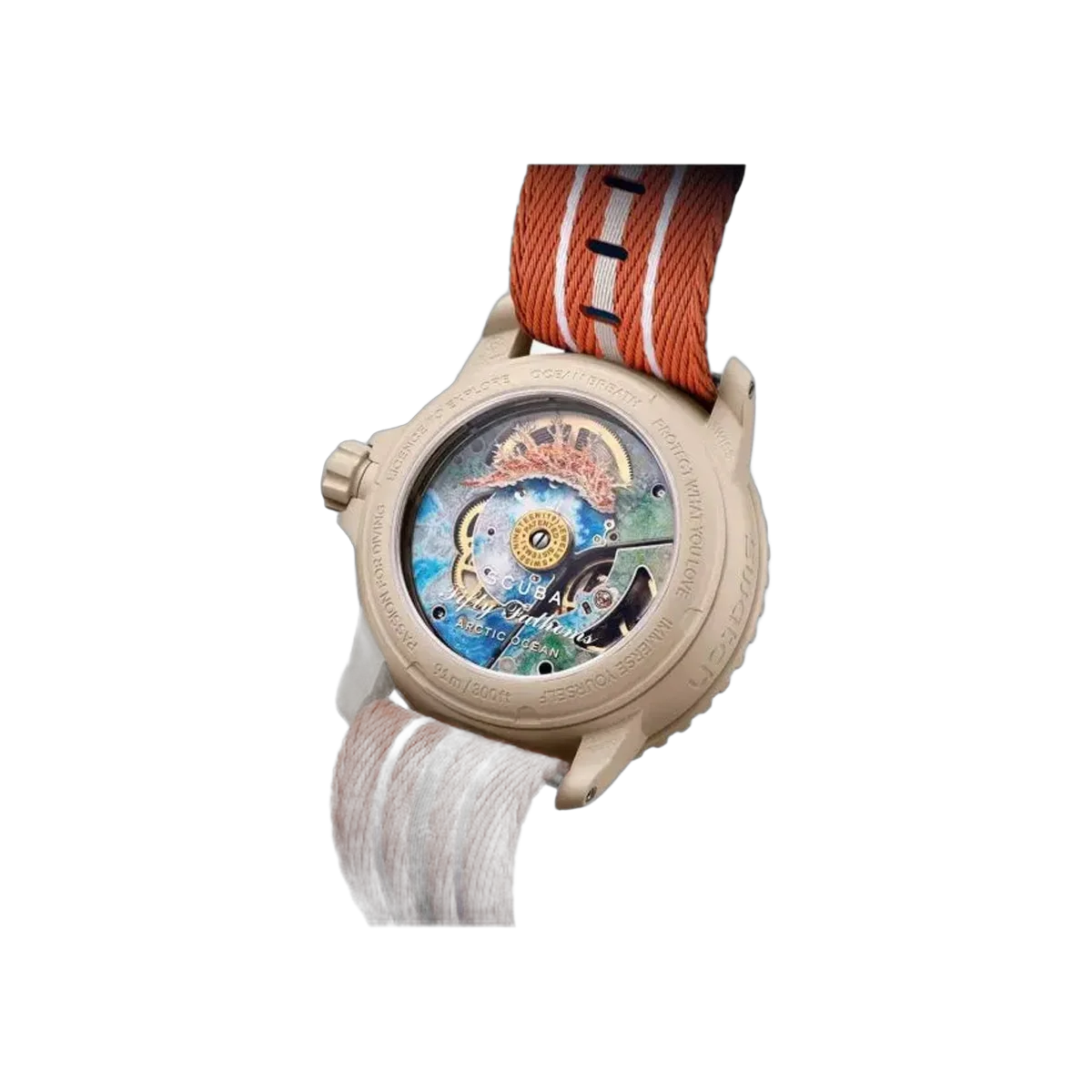 Blancpain X Swatch Scuba Fifty Fathoms Arctic Ocean SO35N100 Beige 42.3mm Unisex Watch