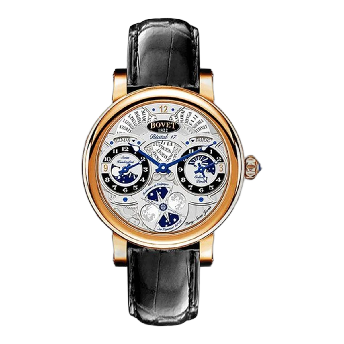 Bovet Dimier Recital 17 Mondphase Limitierte Auflage 100 Stück 18kt Roségold 46mm Herrenuhr