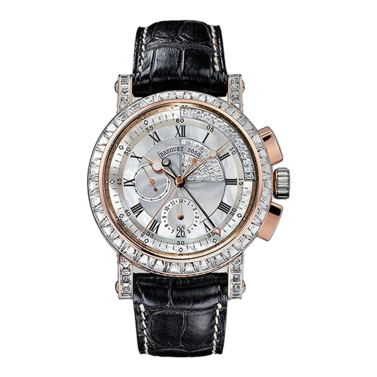 ساعة بريغيه مارين كرونوغراف 5829br/8d/9zu.dd0d 43mm مينا صدف للرجال