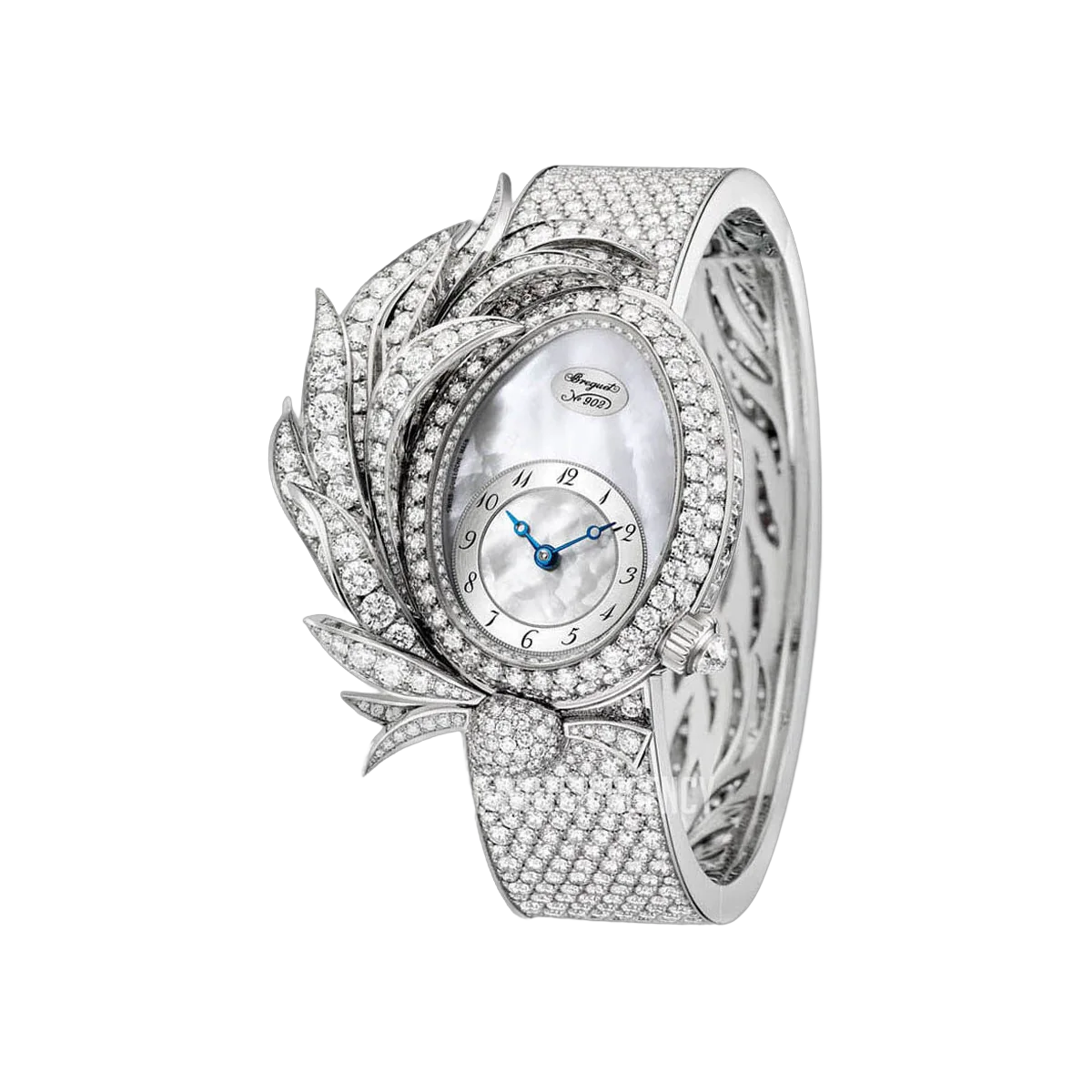 Breguet Rêve De Plume Haute Joaillerie High Jewellery GJE15BB20.8924/M01 Damenuhr aus Weißgold 34mm mit Perlmuttzifferblatt
