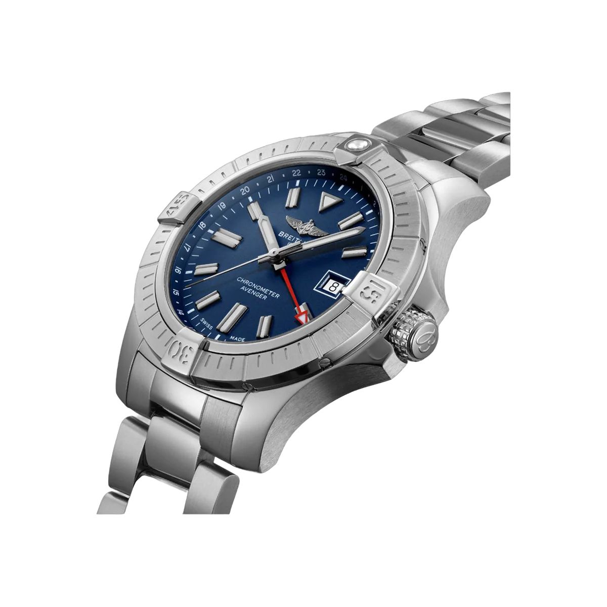 Breitling Avenger A32395101C1A1 Edelstahl GMT 45mm Blaues Zifferblatt Herrenuhr