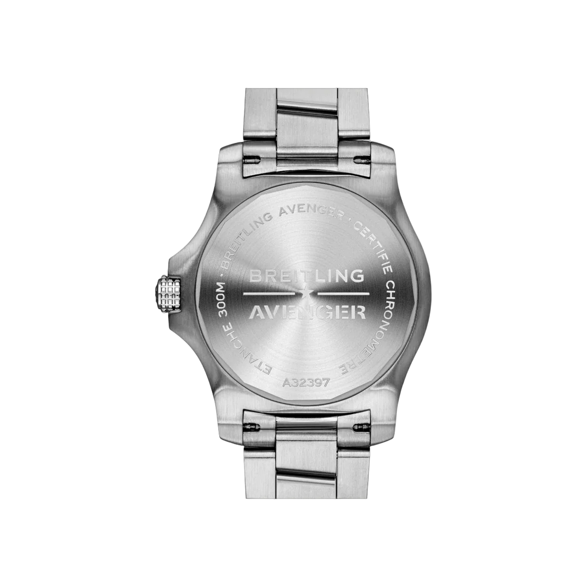 Breitling Avenger GMT A32397101A1A1 Edelstahl 43mm Weißes Zifferblatt Herrenuhr