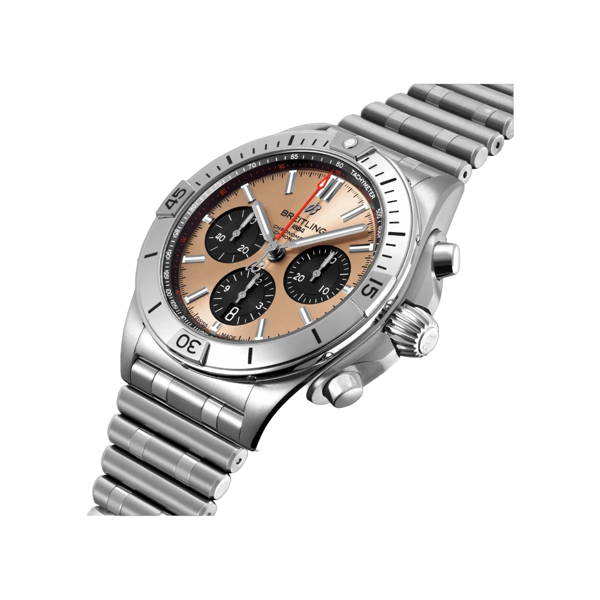 Breitling Chronomat B01 AB0134101K1A1 Edelstahl 42mm Braunes Zifferblatt Herrenuhr