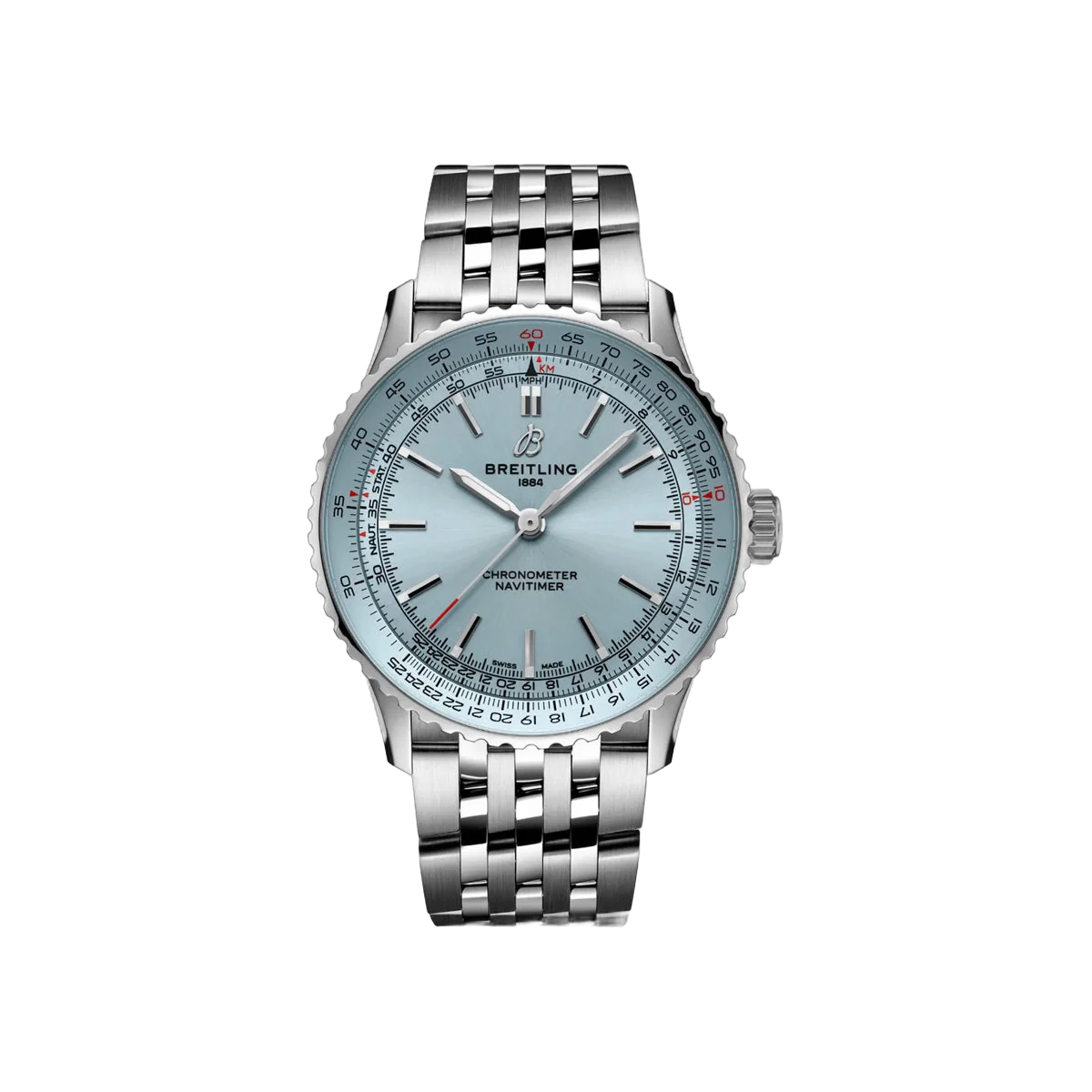 Breitling Navitimer A17329171C1A1 Automatic Stainless Steel 41mm Ice Blue Dial Men's Watch