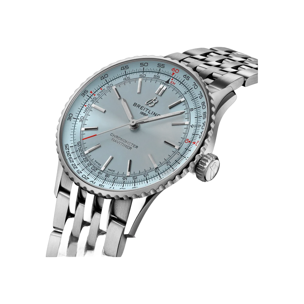 Breitling Navitimer A17329171C1A1 Automatic Stainless Steel 41mm Ice Blue Dial Men's Watch