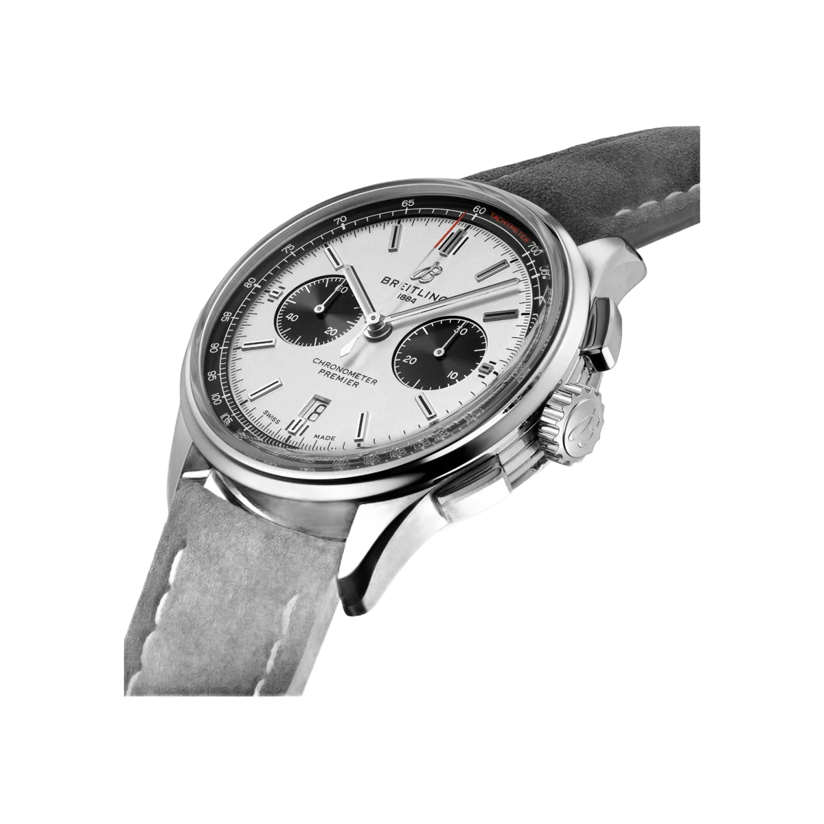 Breitling Premier B01 AB0118221G1X2 不锈钢 42 毫米白色熊猫表盘男士手表