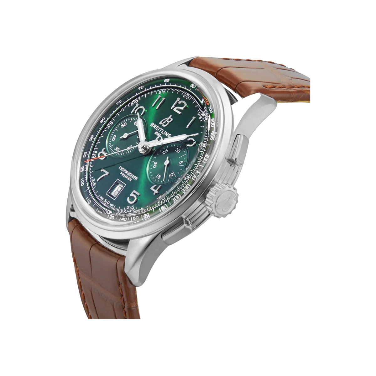 Breitling Premier B01 AB0145371L1P1 Edelstahl 42mm Grünes Zifferblatt Herrenuhr