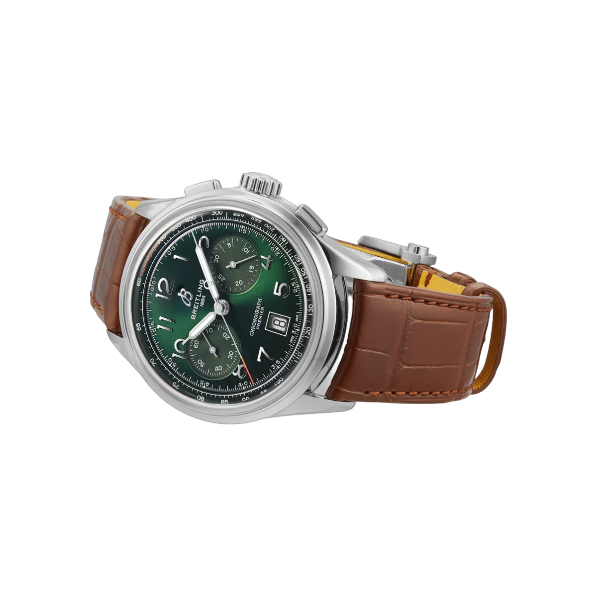 Breitling Premier B01 AB0145371L1P1 Edelstahl 42mm Grünes Zifferblatt Herrenuhr