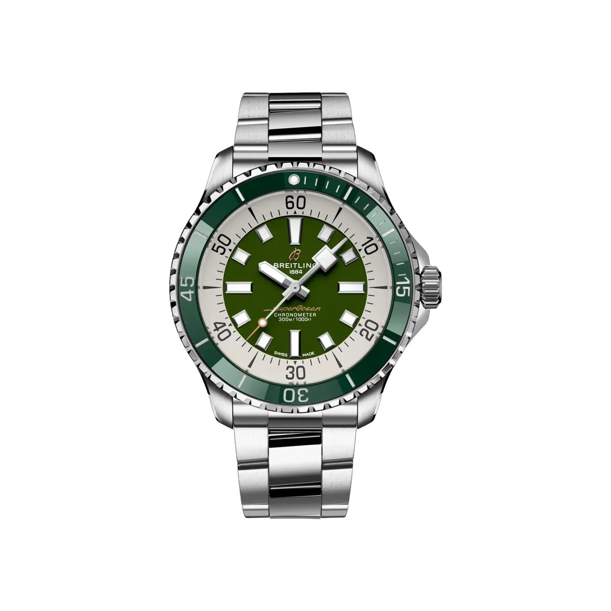 Breitling SuperOcean A17376A31L1A1 Automatic Stainless Steel 44mm Green Dial Men's Watch