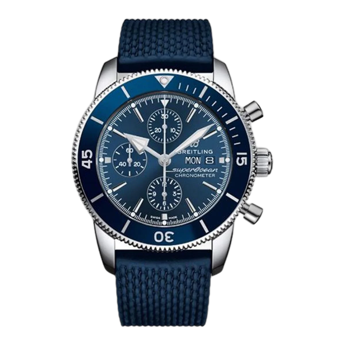 Breitling Superocean Héritage Ii A13313161C1S1 44Mm Stainless Steel Blue Rubber Men's Watch