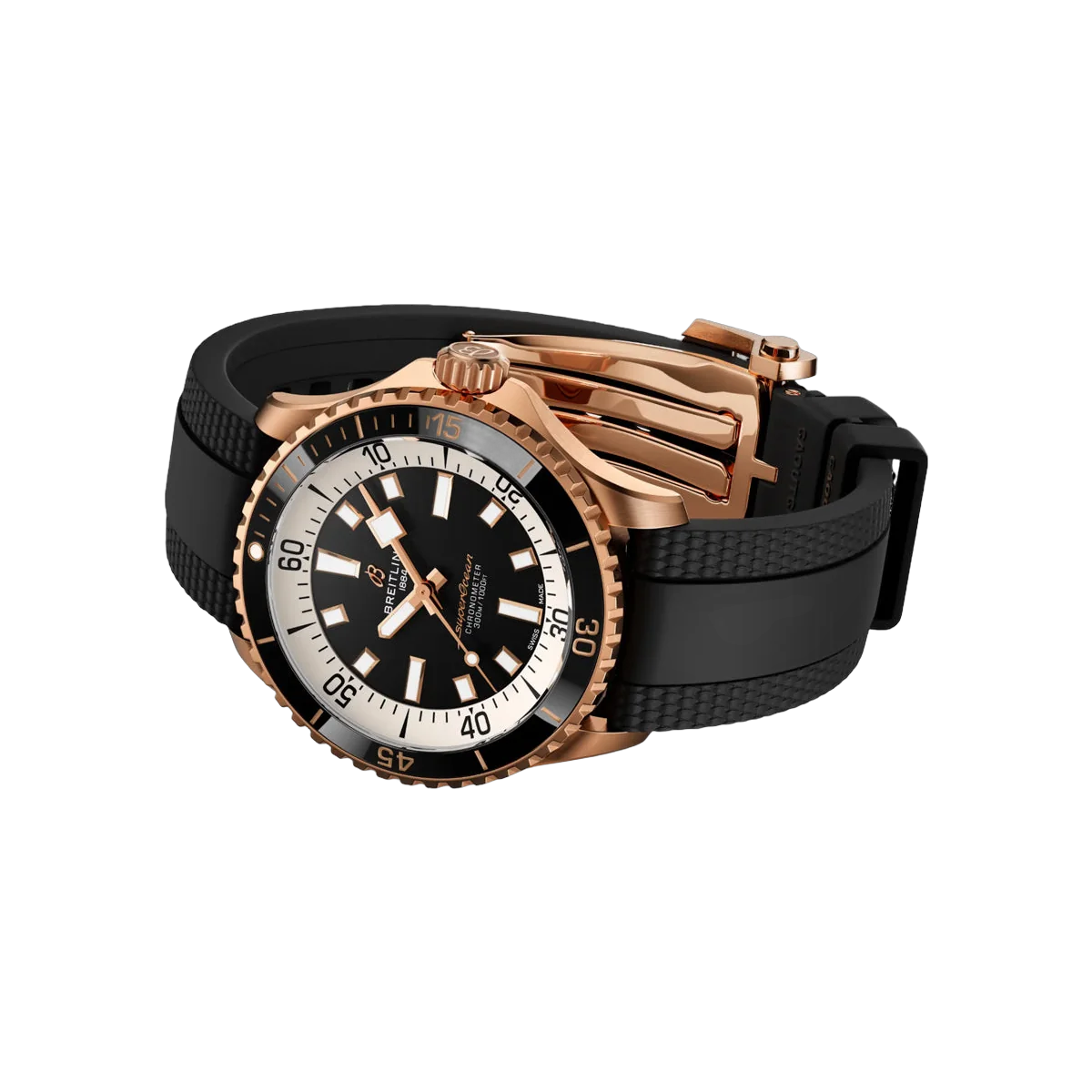 Breitling Superocean R17375211B1S1 Automatic Rose Gold 42mm Black Dial Men's Watch