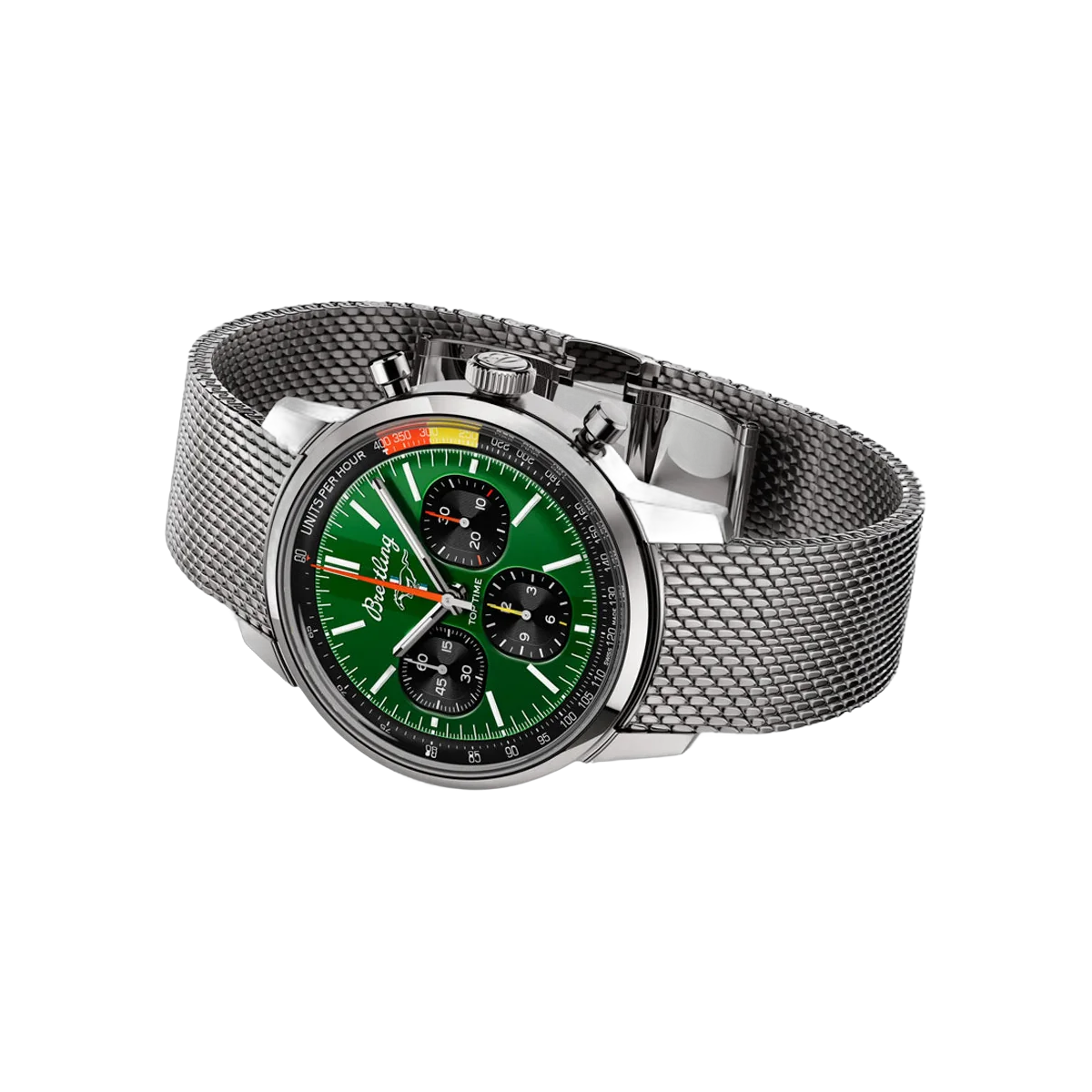 Breitling Top Time B01 Ford Mustang AB01762A1L1A1 Stainless Steel 41mm Green Dial Men's Watch