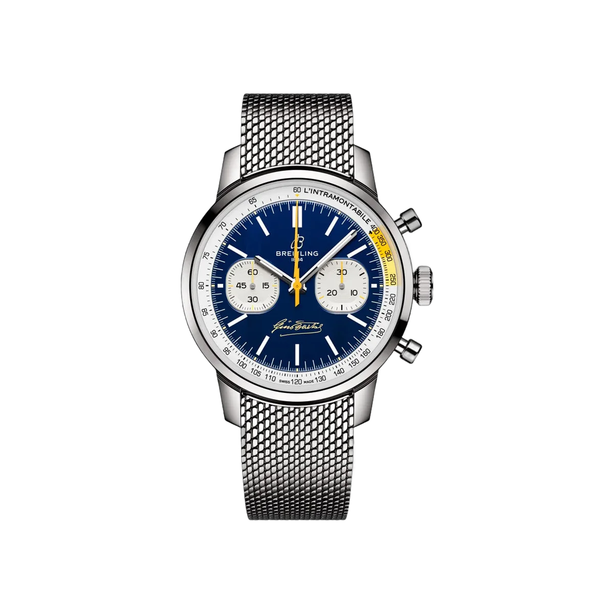 Breitling Top Time B01 Gino Bartali AB01767A1C1A1 Edelstahl 41mm Blaues Zifferblatt Herrenuhr