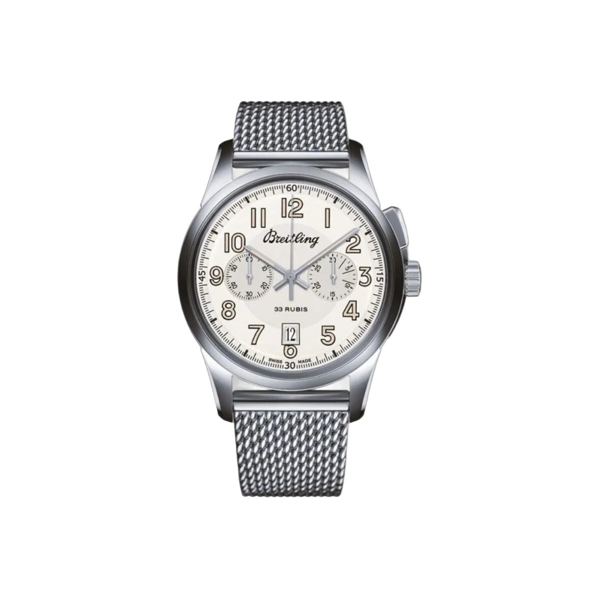 Breitling Transocean Chronograph 1915 AB141112/G799-154A 43mm Herrenuhr mit weißem Zifferblatt