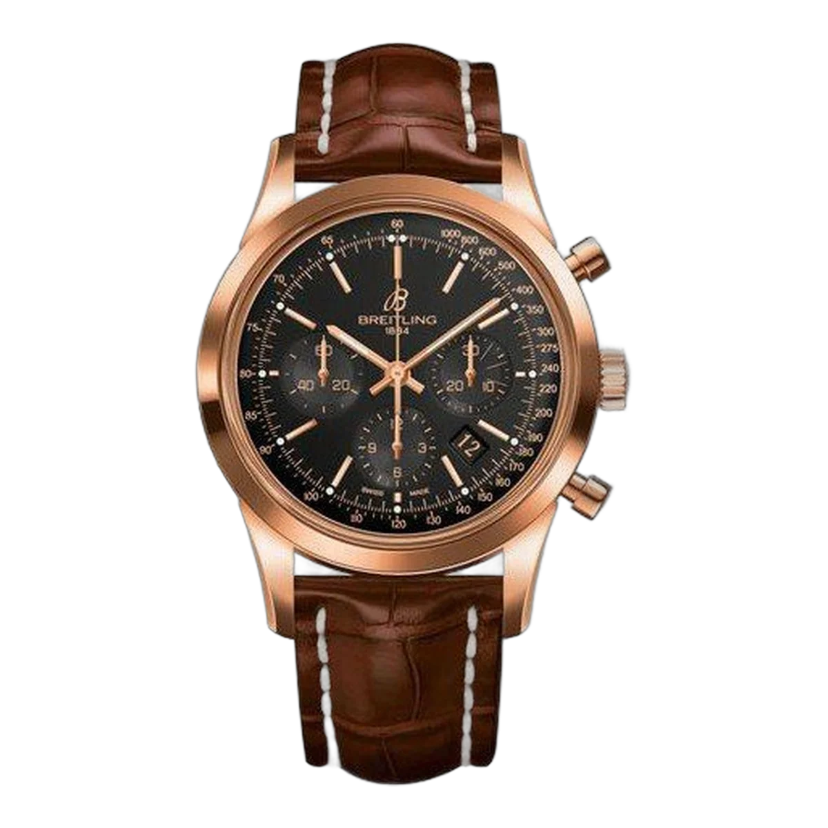 Breitling Transocean Chronograph 43Mm 18Kt Rose Gold Men's Watch