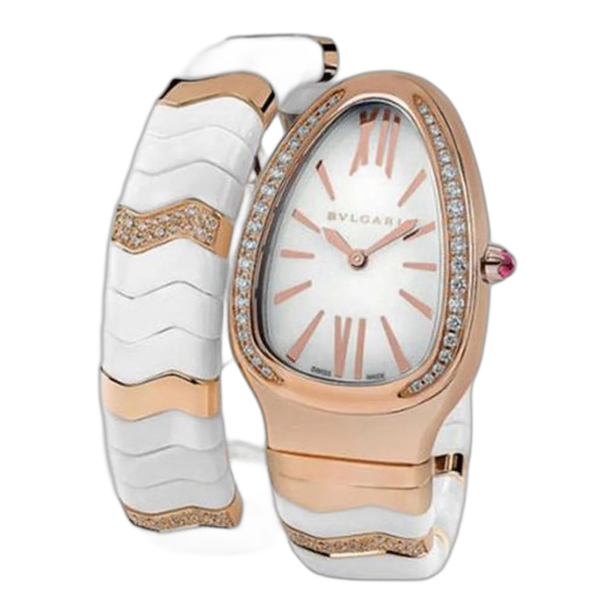 Bulgari Serpenti Spiga 35mm Damenuhr aus 18 Karat Roségold