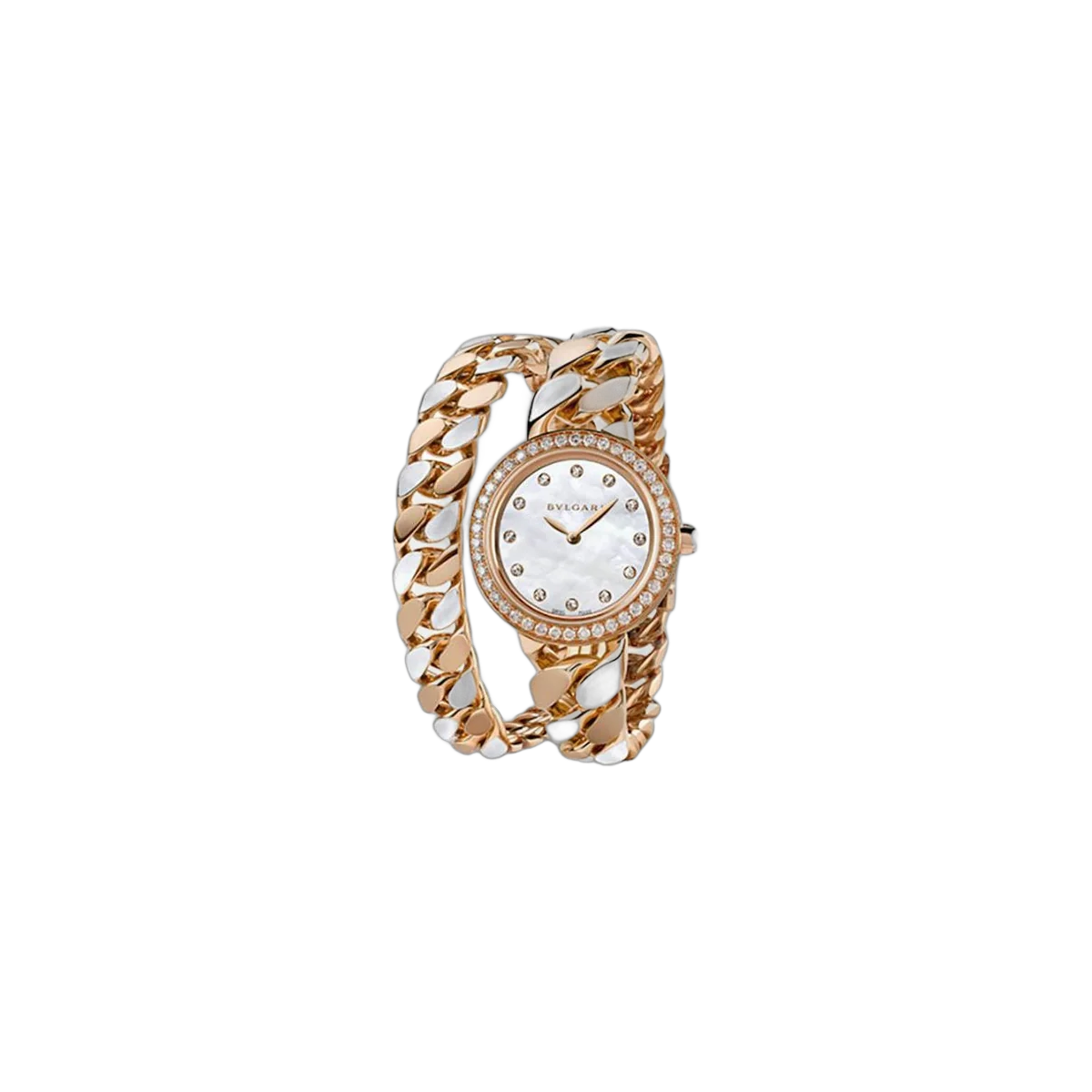 Bvlgari Bulgari Catene Damenuhr mit Gehäuse aus Roségold