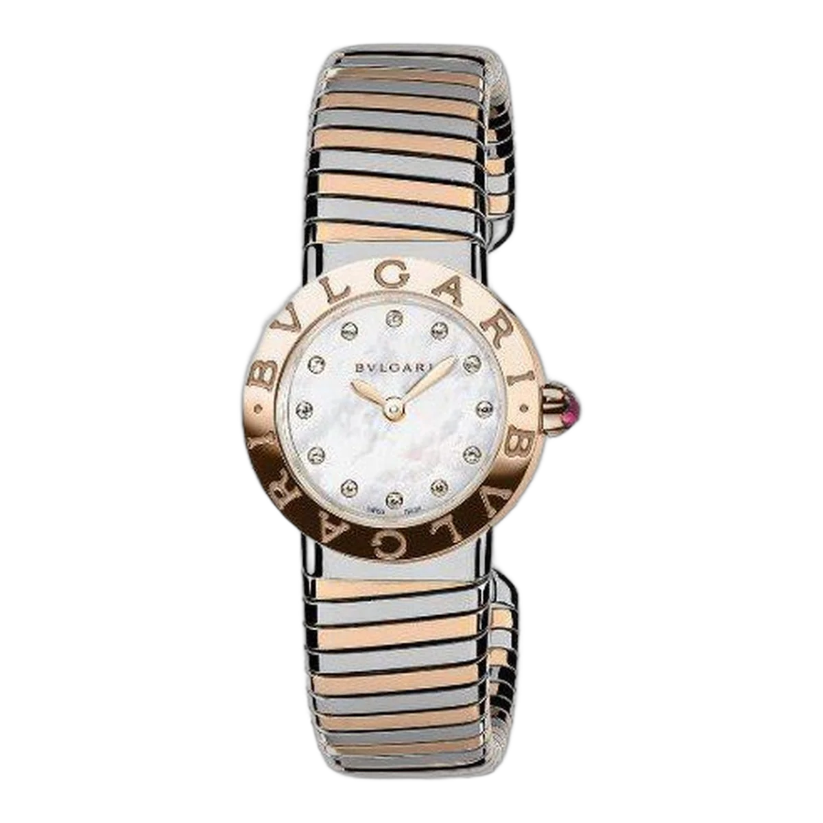 Bvlgari Bvlgari Bvlgari Stainless Steel &Amp; 18Kt Rose Gold 26Mm Ladies Watch
