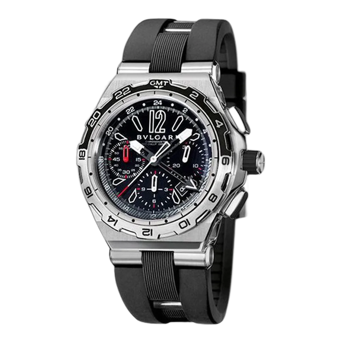 Bvlgari Diagono X-Pro Chrono GMT Herrenuhr aus Stahl