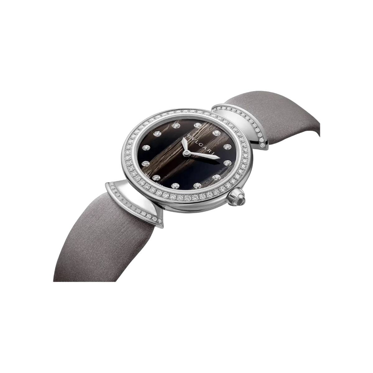 Bvlgari Diva 102434 DVW30BGDL/12 18Kt 白金 30 毫米黑色表盘女式手表