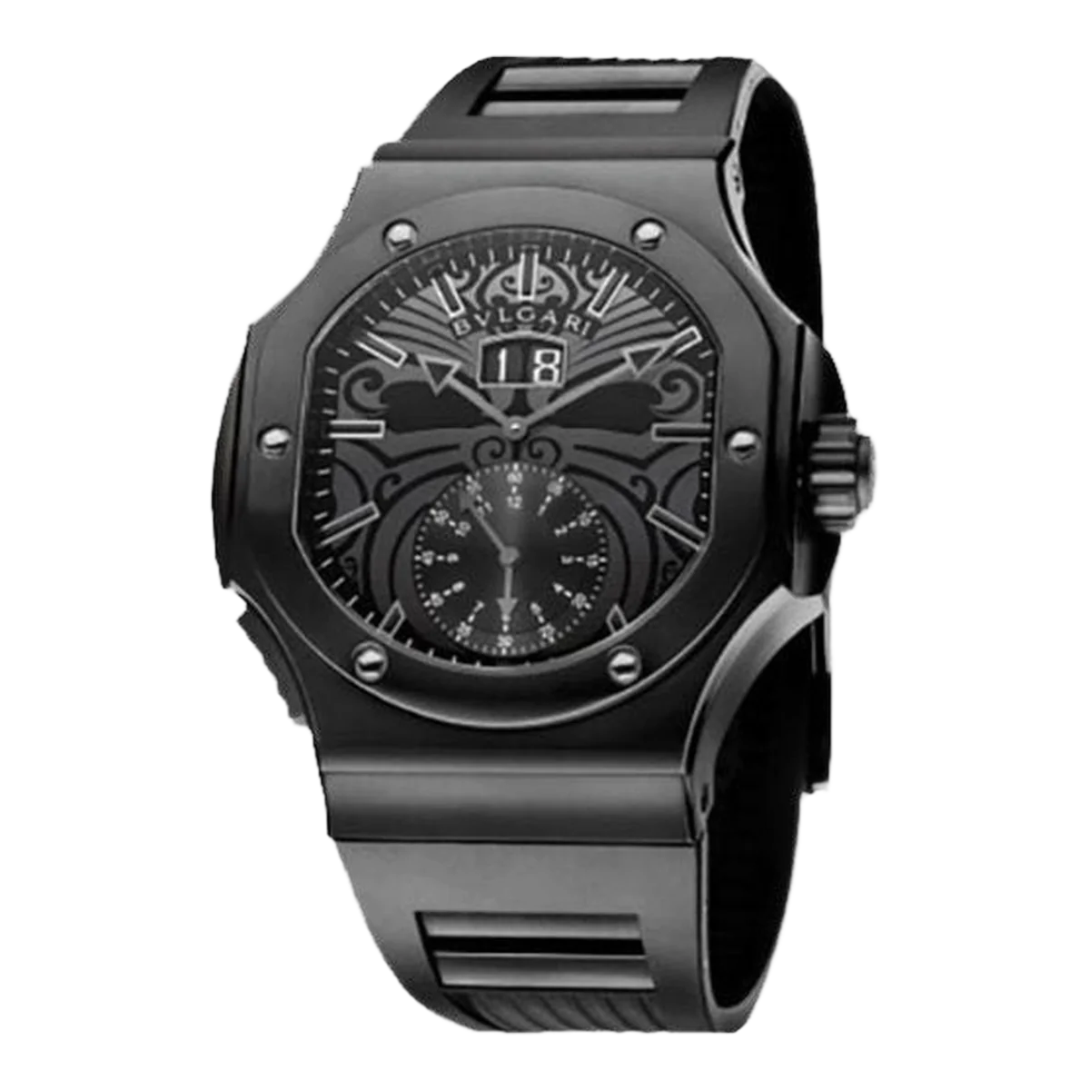 Bvlgari Endurer 56 X 51Mm Black Dlc Steel Men's Watch Ref. 101906