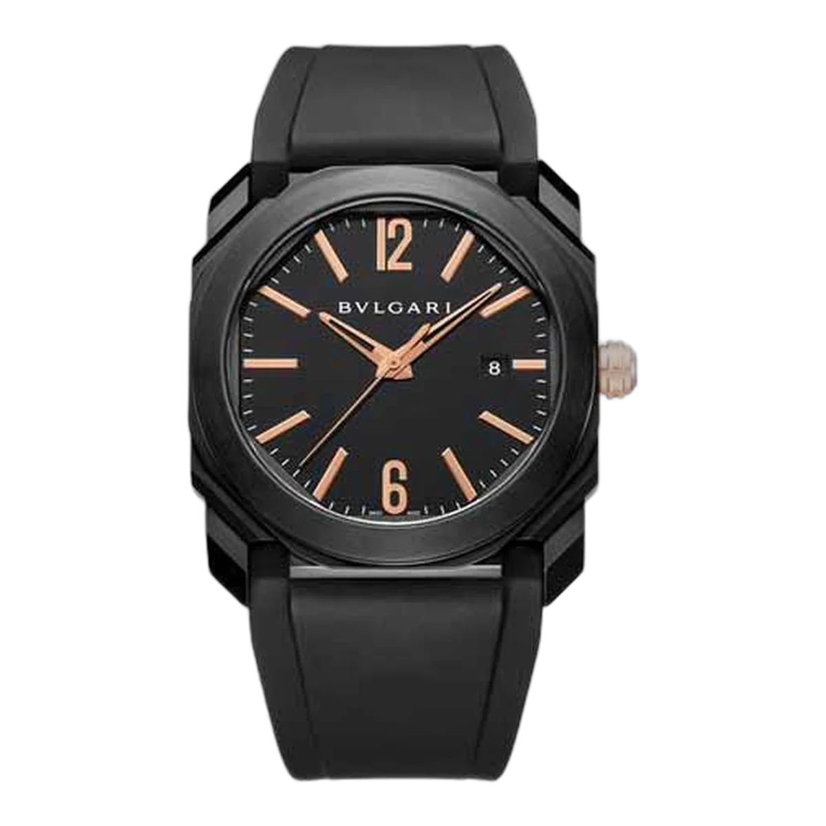 Bvlgari Octo 41mm Herrenuhr aus schwarzem Stahl, Ref. 102581