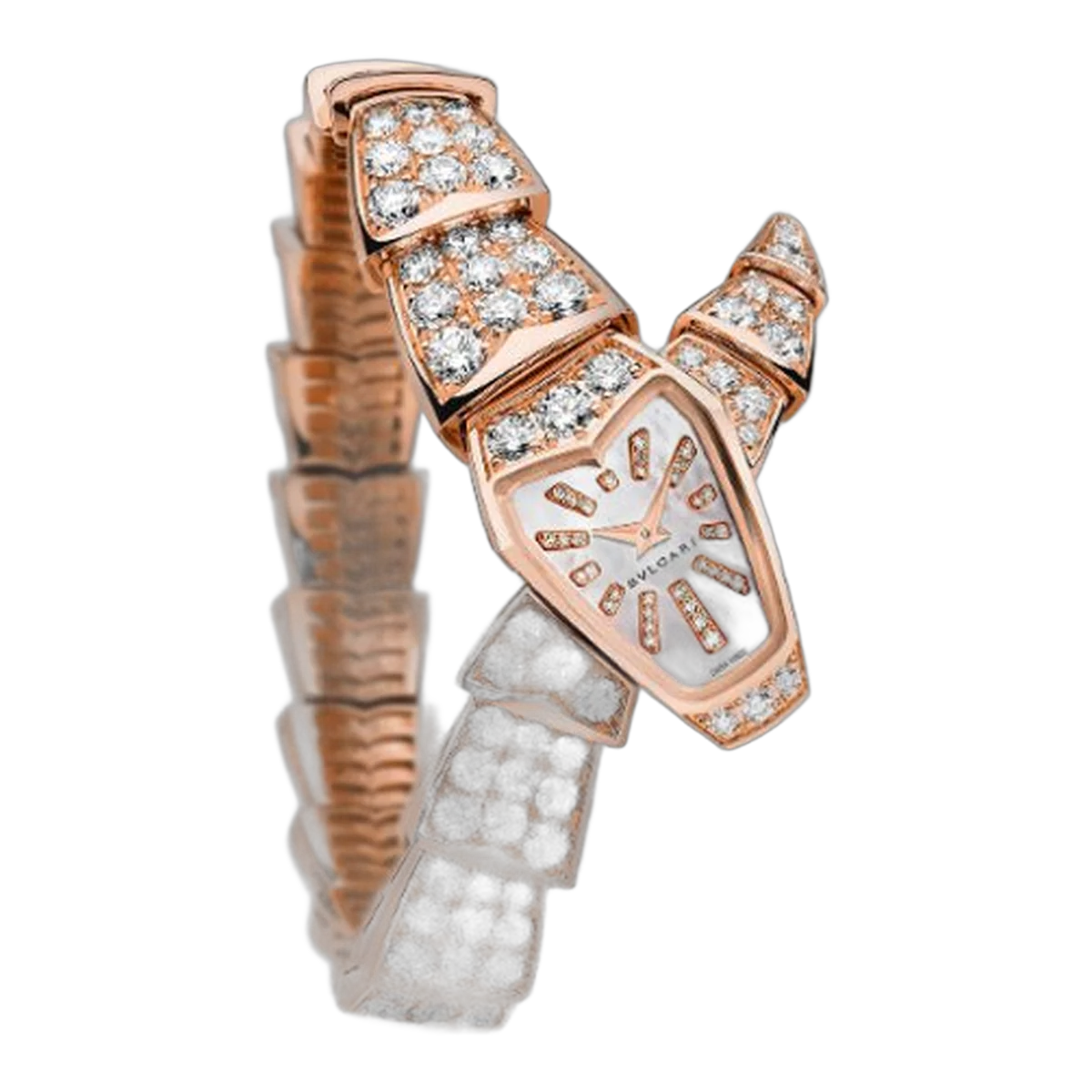 Bvlgari Serpenti Spp26C2Gd2Gd2 18K Rose Gold & Diamonds Ladies Watch