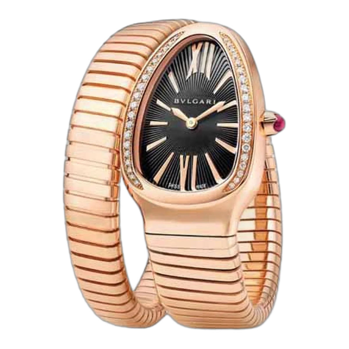 Bvlgari Serpenti Tubogas Damenuhr aus 18 Karat Roségold, 35 mm