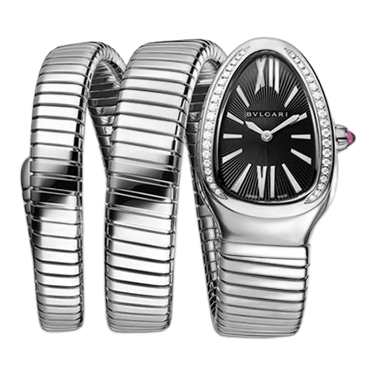 Bvlgari Serpenti Tubogas 35Mm Diamonds 2 Twirls Ladies Watch