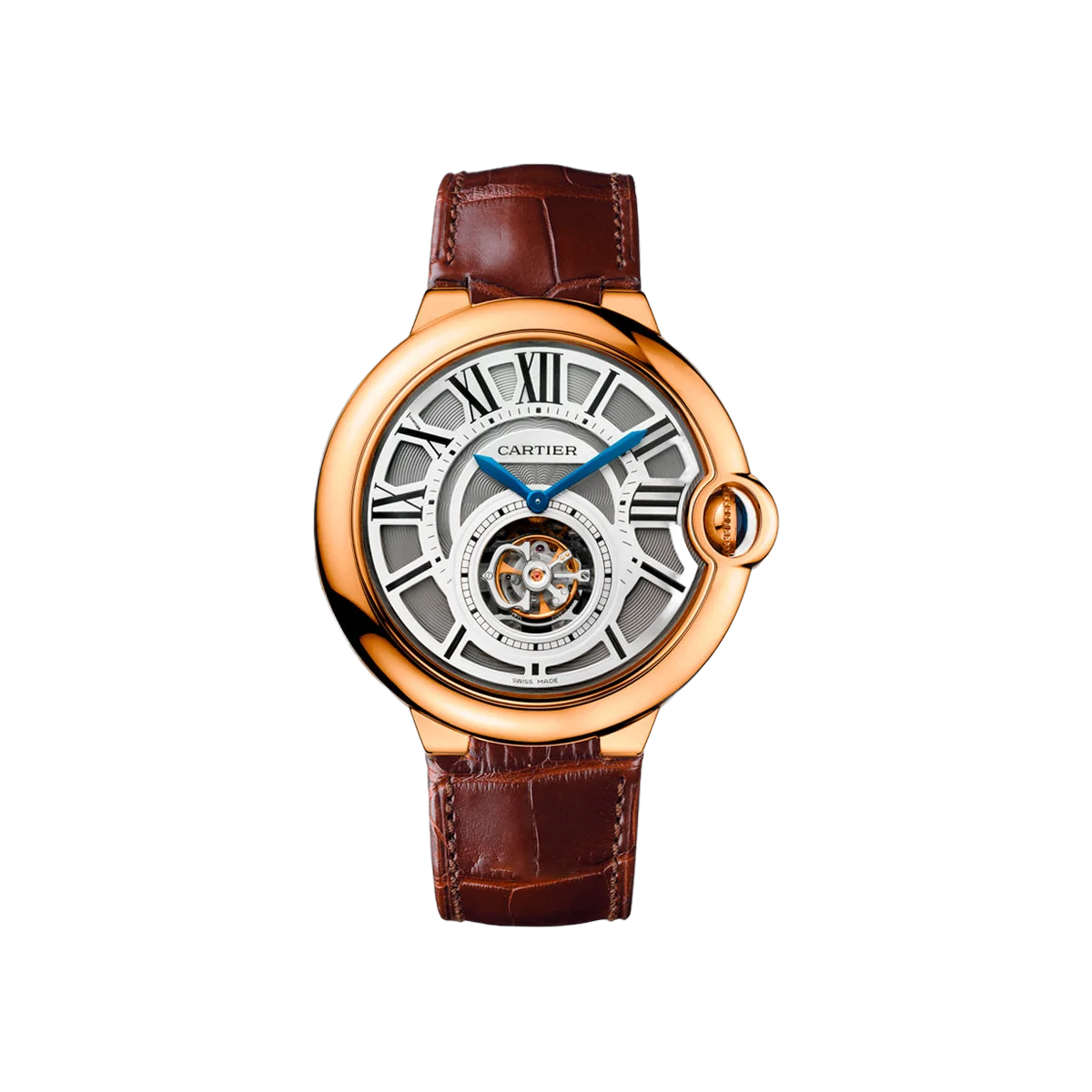 Cartier Ballon Bleu W6920001 Roségold 46mm Skelettzifferblatt Herrenuhr
