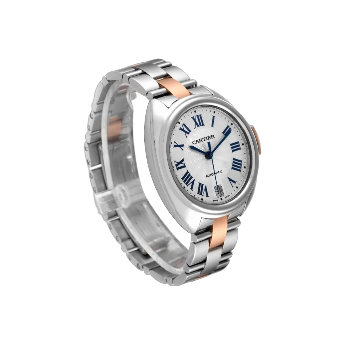 Cartier Cle De Cartier W2CL0003 Edelstahlgehäuse, 35 mm, silbernes Zifferblatt