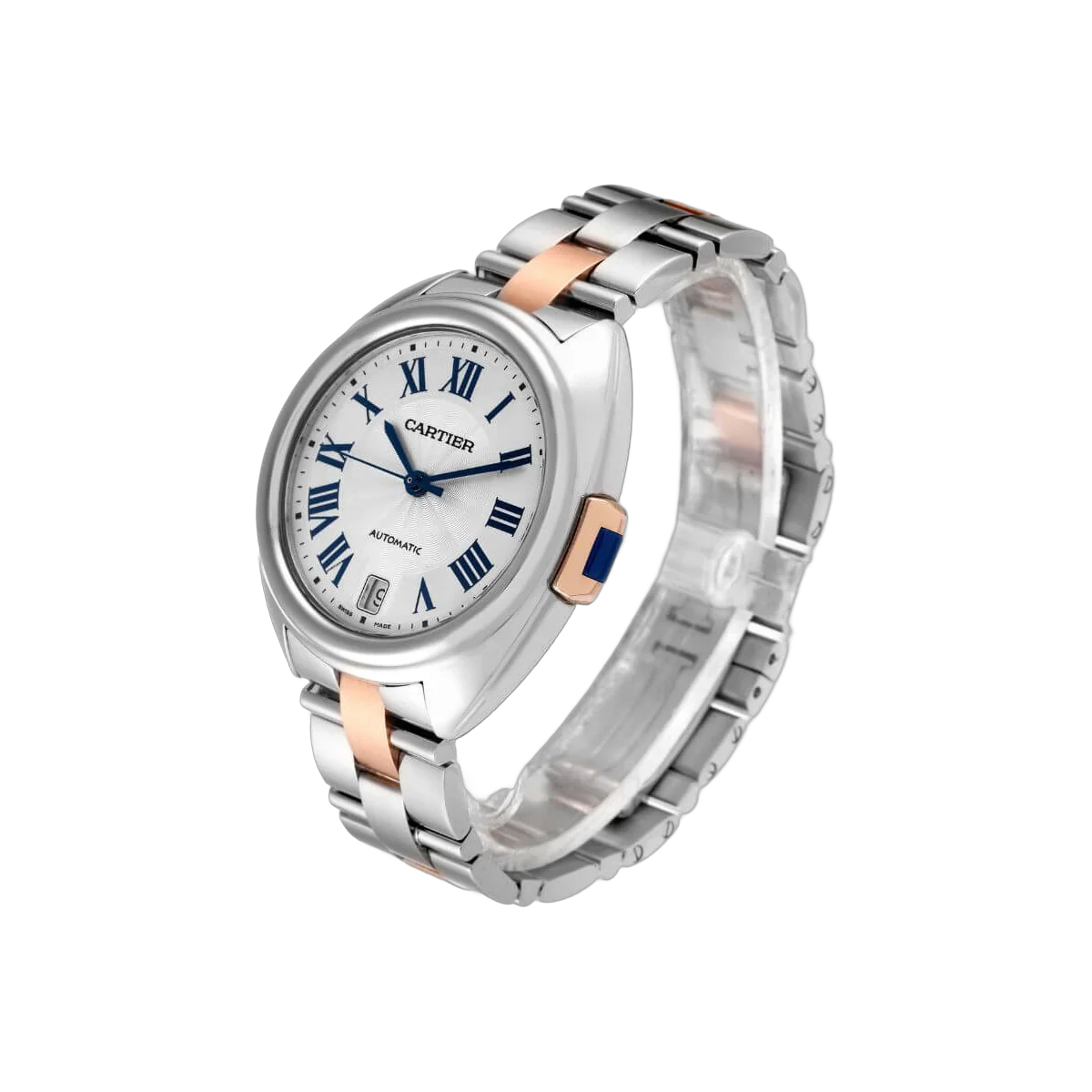 Cartier Cle De Cartier W2CL0003 Edelstahlgehäuse, 35 mm, silbernes Zifferblatt