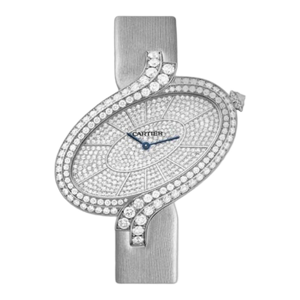 Cartier Delices De Cartier Xl Model White Gold Diamond Ladies' Watch