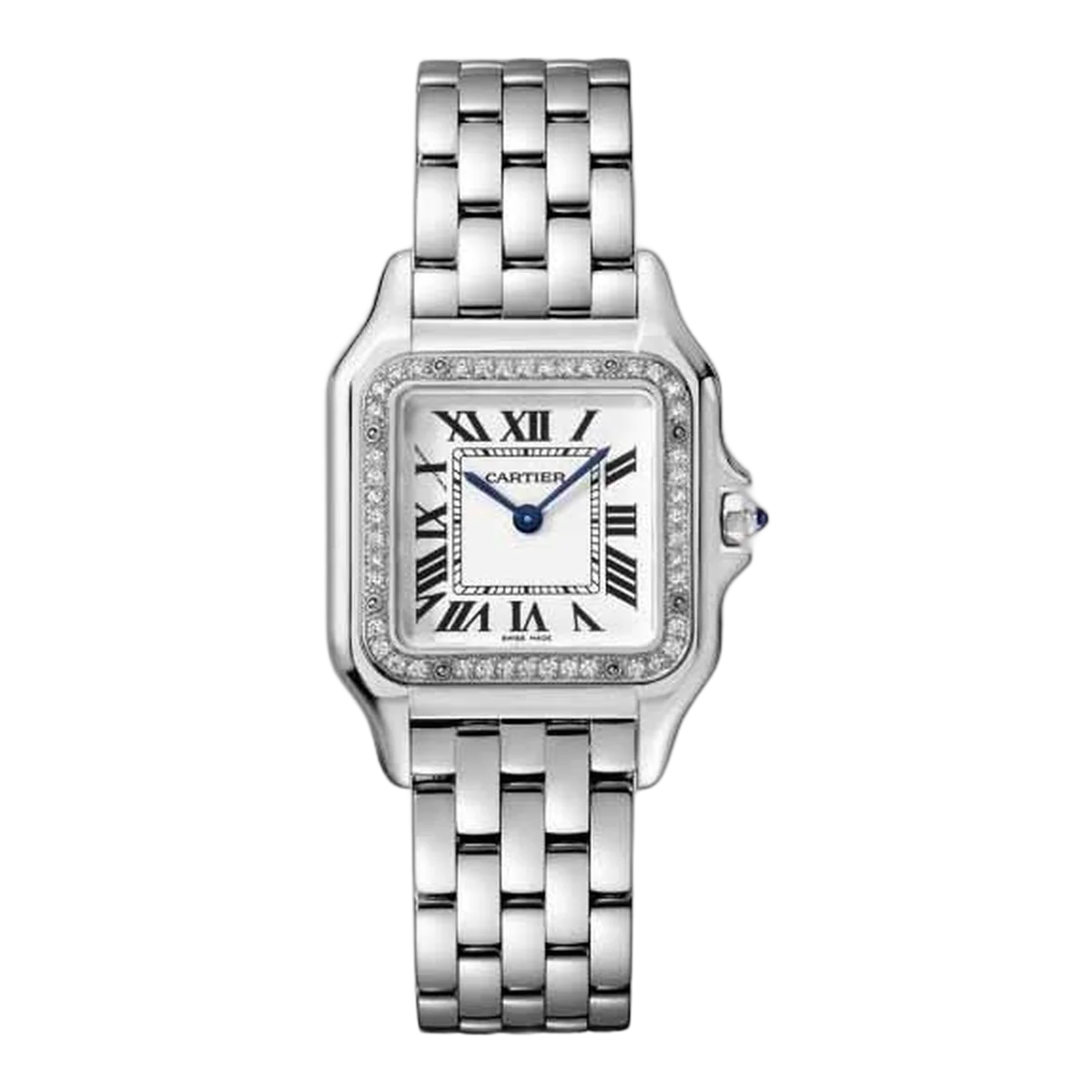 Cartier Panthere De Cartier W4Pn0008 Diamond Bezel 27Mm X 37Mm Stainless Steel Ladies Watch